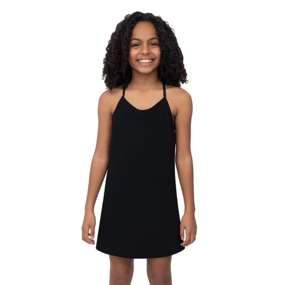NWT Outdoor Voices Girls Exercise Dress Black Size XL 14/16 Activewear Mini